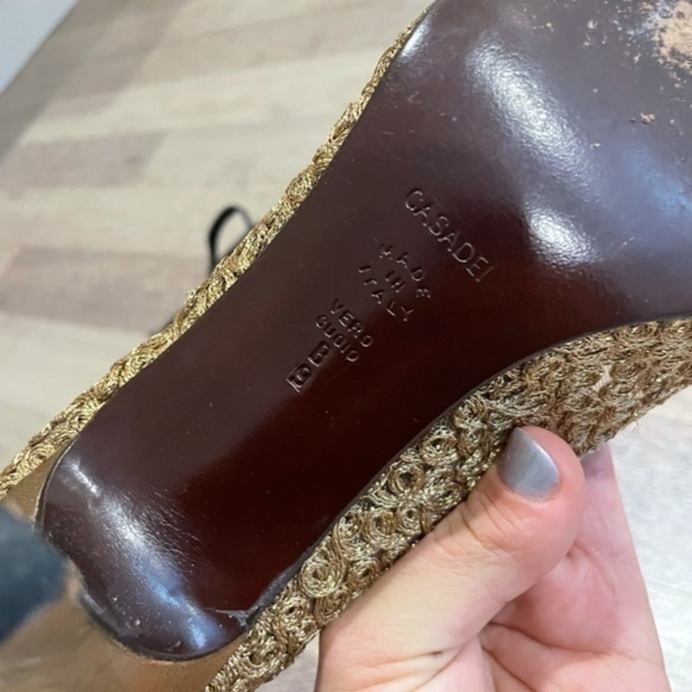 CASADEI CROCHET HEELS SIZE 39 - Picture 7 of 16